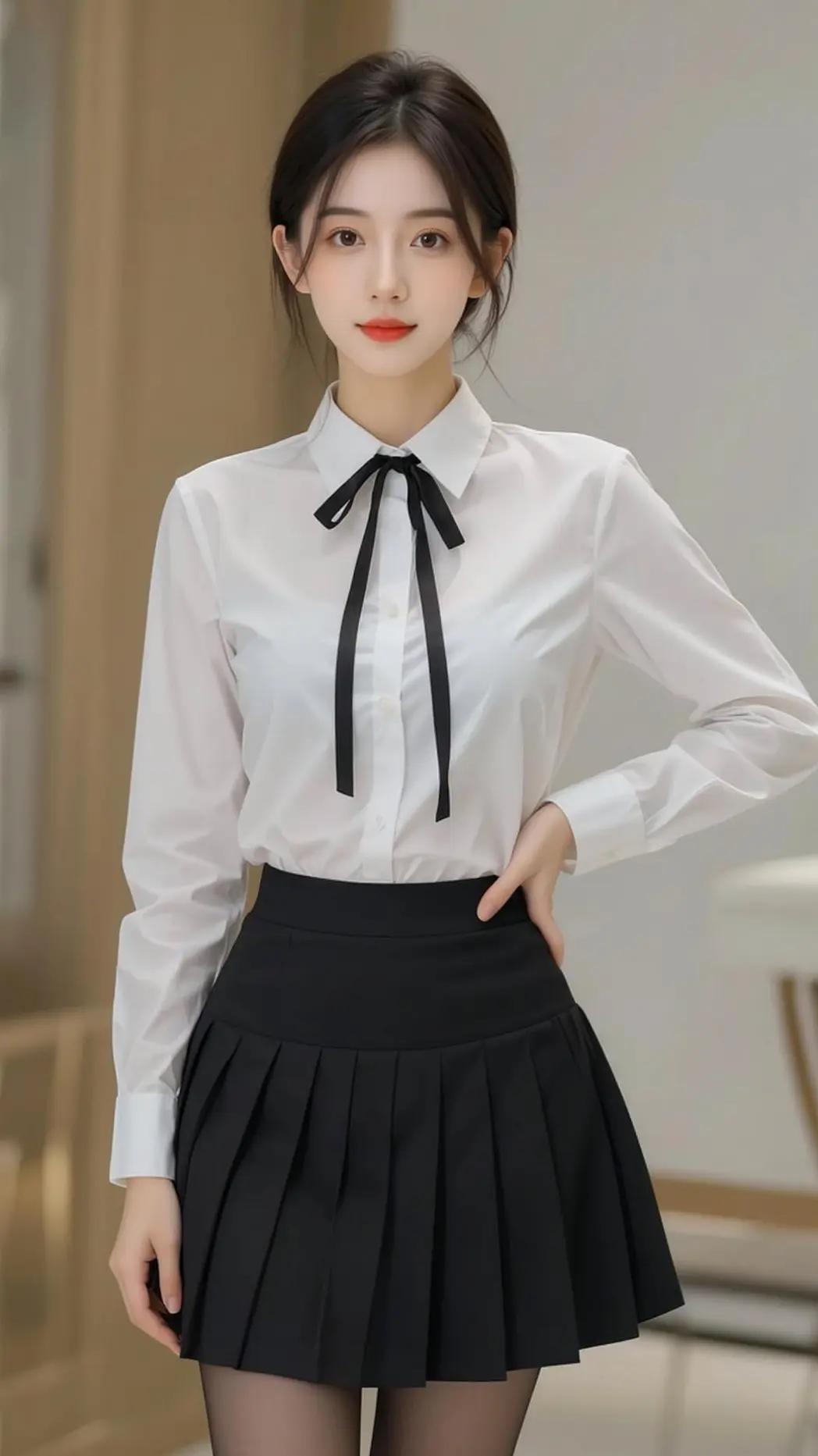 优雅职场风，黑白撞色，简约大方，气质满分！