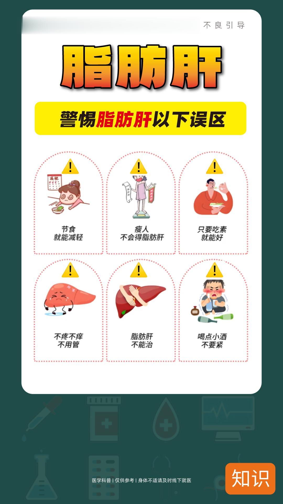 脂肪肝警惕以下误区！