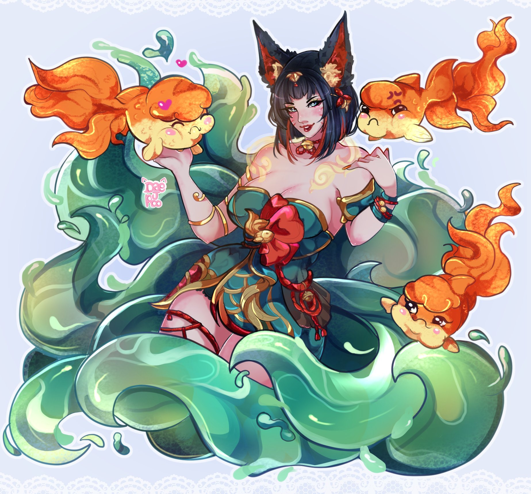 莲华温泉 阿狸（cr:Daejroo_art）英雄联盟