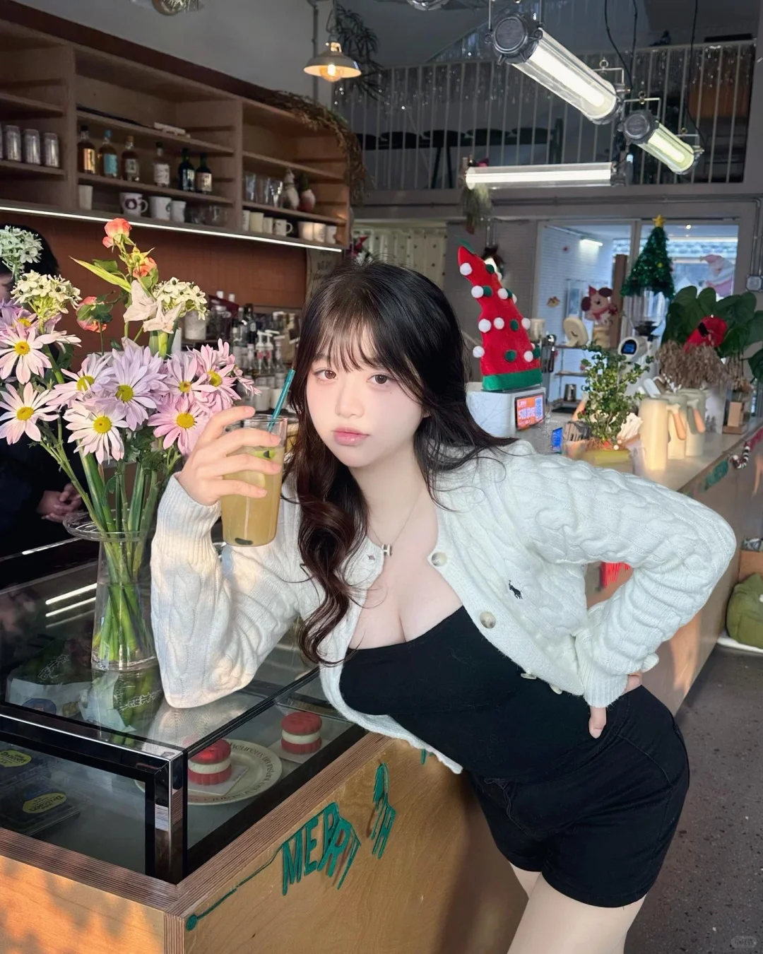 暖冬 鲜花 圣诞树