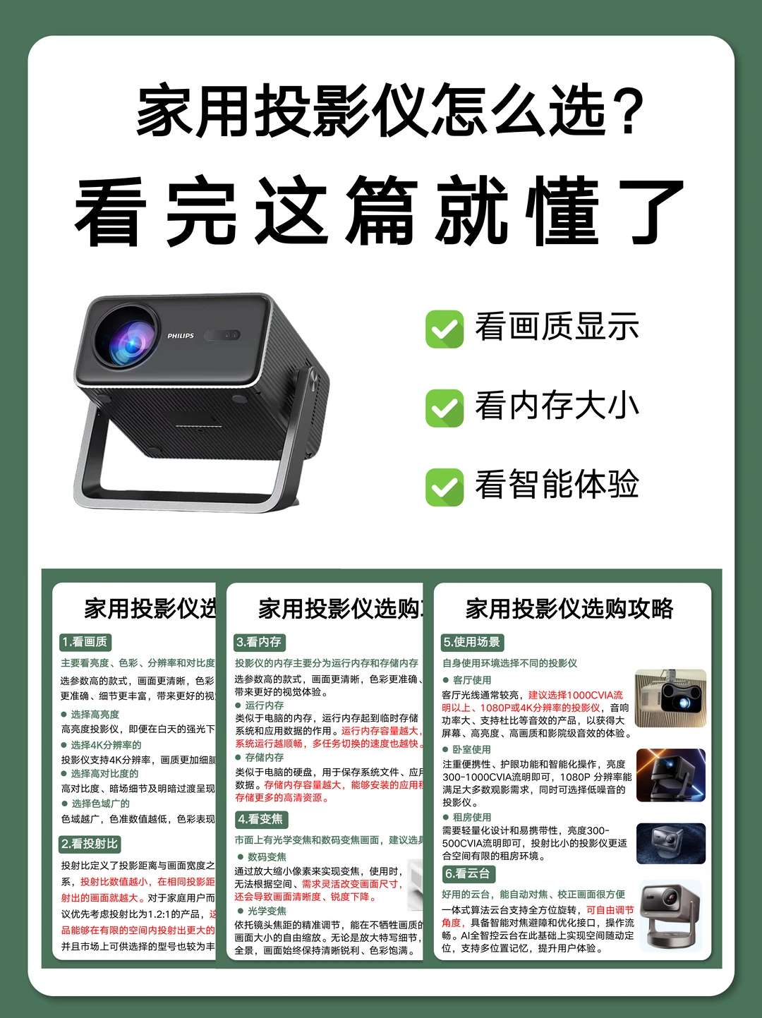 买投影仪别乱跟风！6个选购关键点整理好了