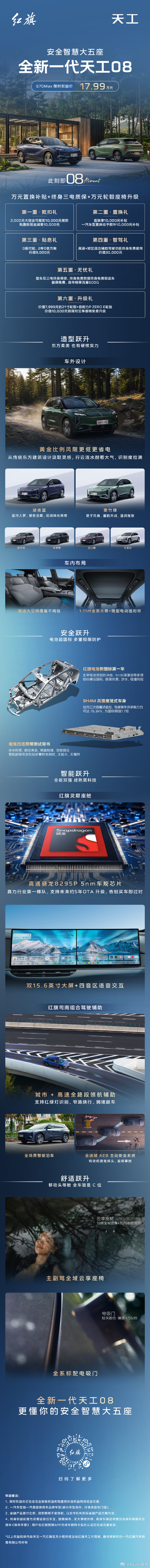全新一代红旗天工08 670 Max上市全新一代红旗天工08 670 Max正式