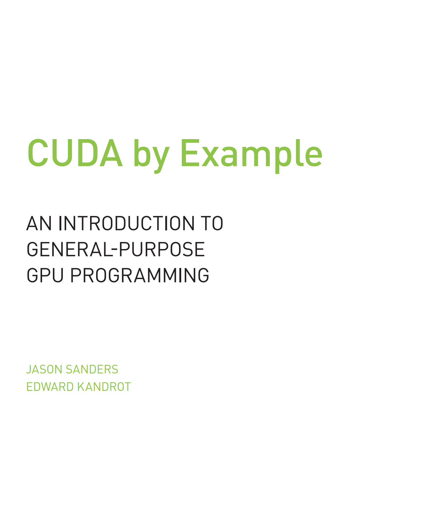 电子书《CUDA by Example》，一本介绍通用GPU编程的入门书籍edo