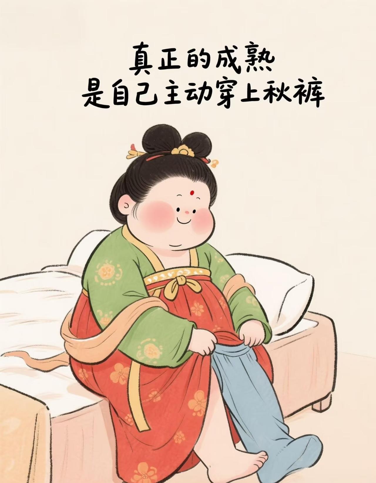 天气一冷，膝盖先知道[我想静静]
才40几岁，入秋后先把长裤跟上
不想穿裙子！