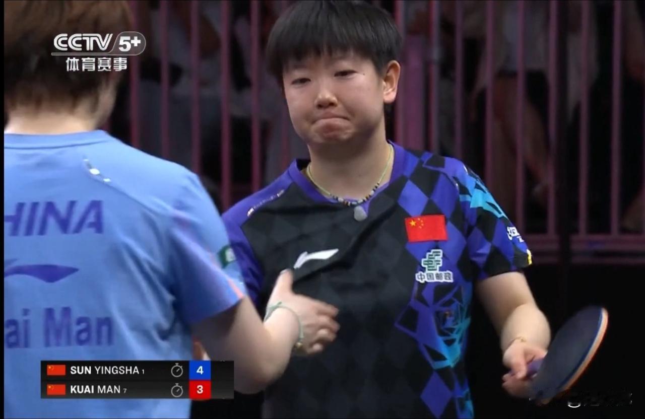 孙颖莎4-3战胜队友蒯曼荣登2026WTT美国大满贯女单冠军！
本场比赛孙颖莎先