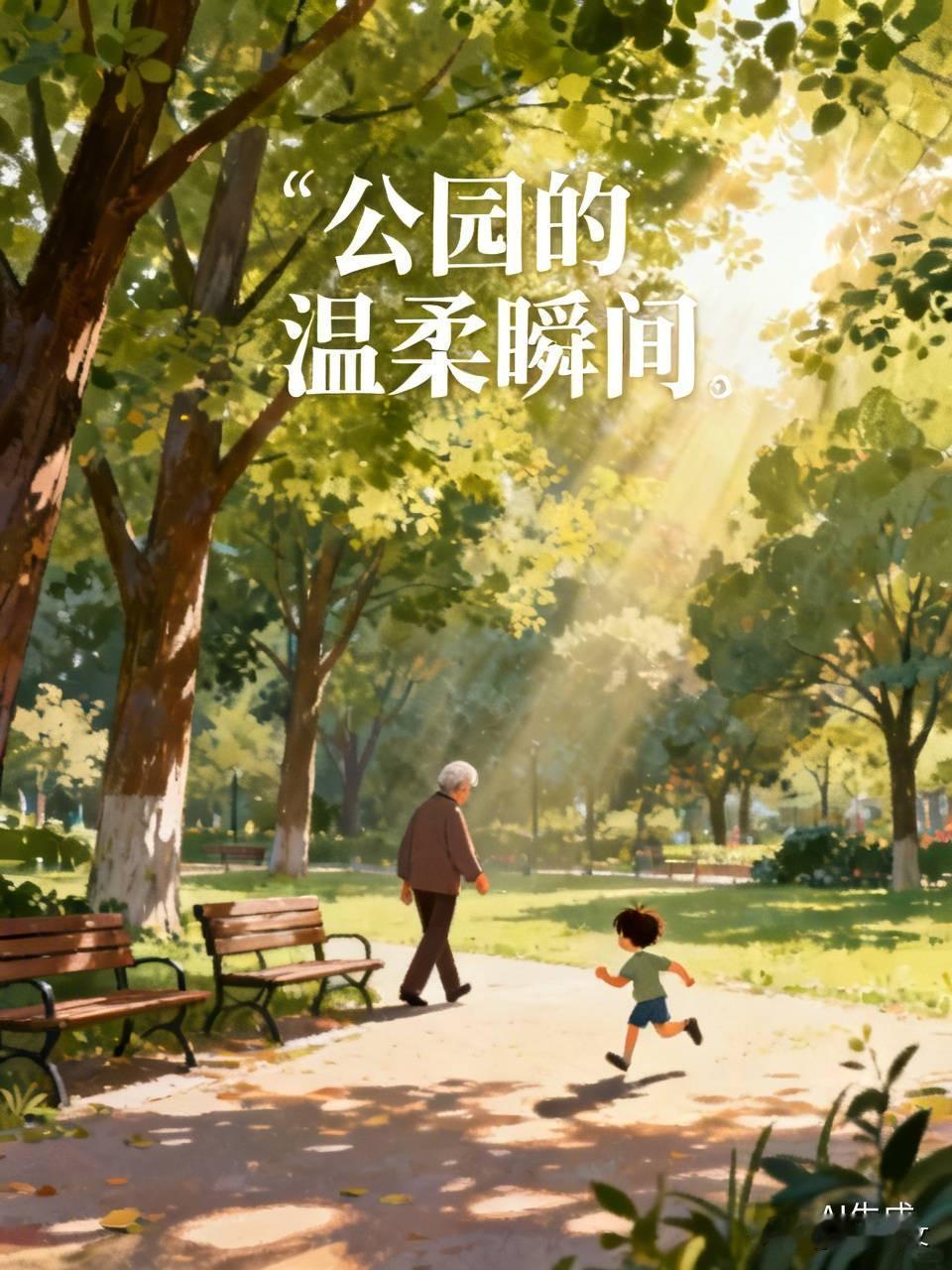 晚风轻轻吹过来，树叶慢悠悠晃动，路上有散步的老人、追着跑的小孩，一切都慢悠悠的，