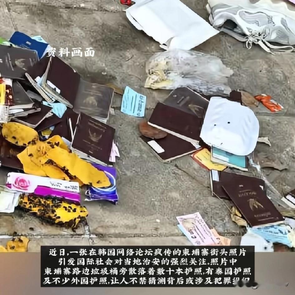 韩国网友发帖称柬埔寨街头惊现大量护照，背后或涉及犯罪组织
柬埔寨千万不要去，韩国