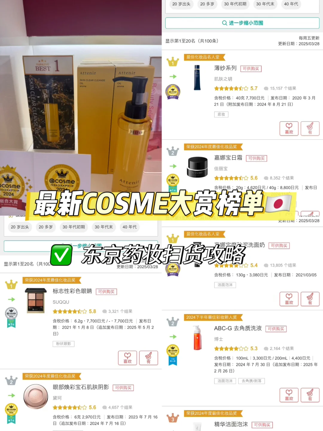 熬夜整理!日本药妆不浪费钱闭眼入系列！