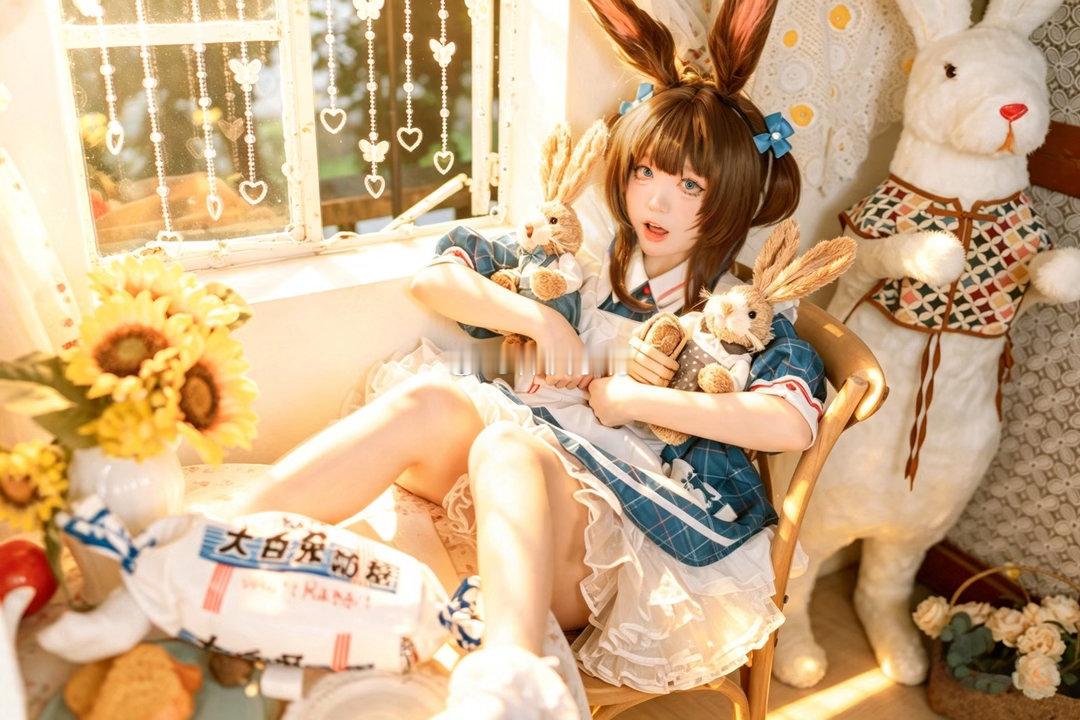 阿米驴兔的时候🐰📷cosplay阿米娅神沢永莉明日方舟大白兔联动明日方舟