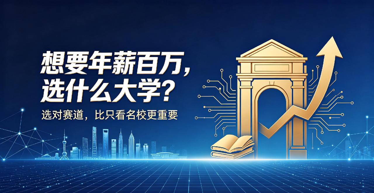 很多家长和考生心里都藏着一个目标：孩子大学毕业，未来能不能拿到年薪百万？

一提