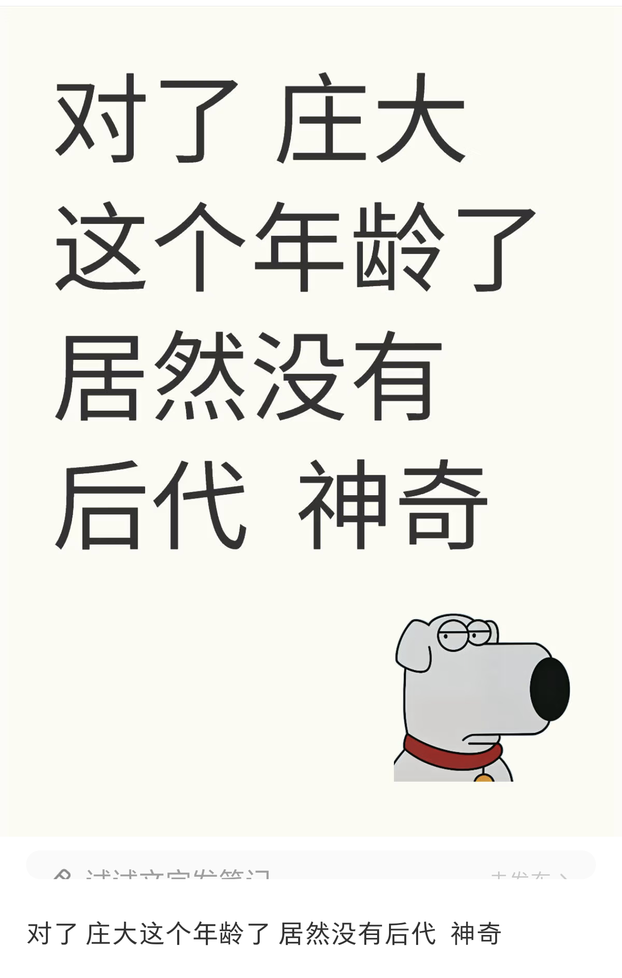 这个问题我也一直在想，庄大看着也不小了居然没有子嗣[笑cry] ​​​
