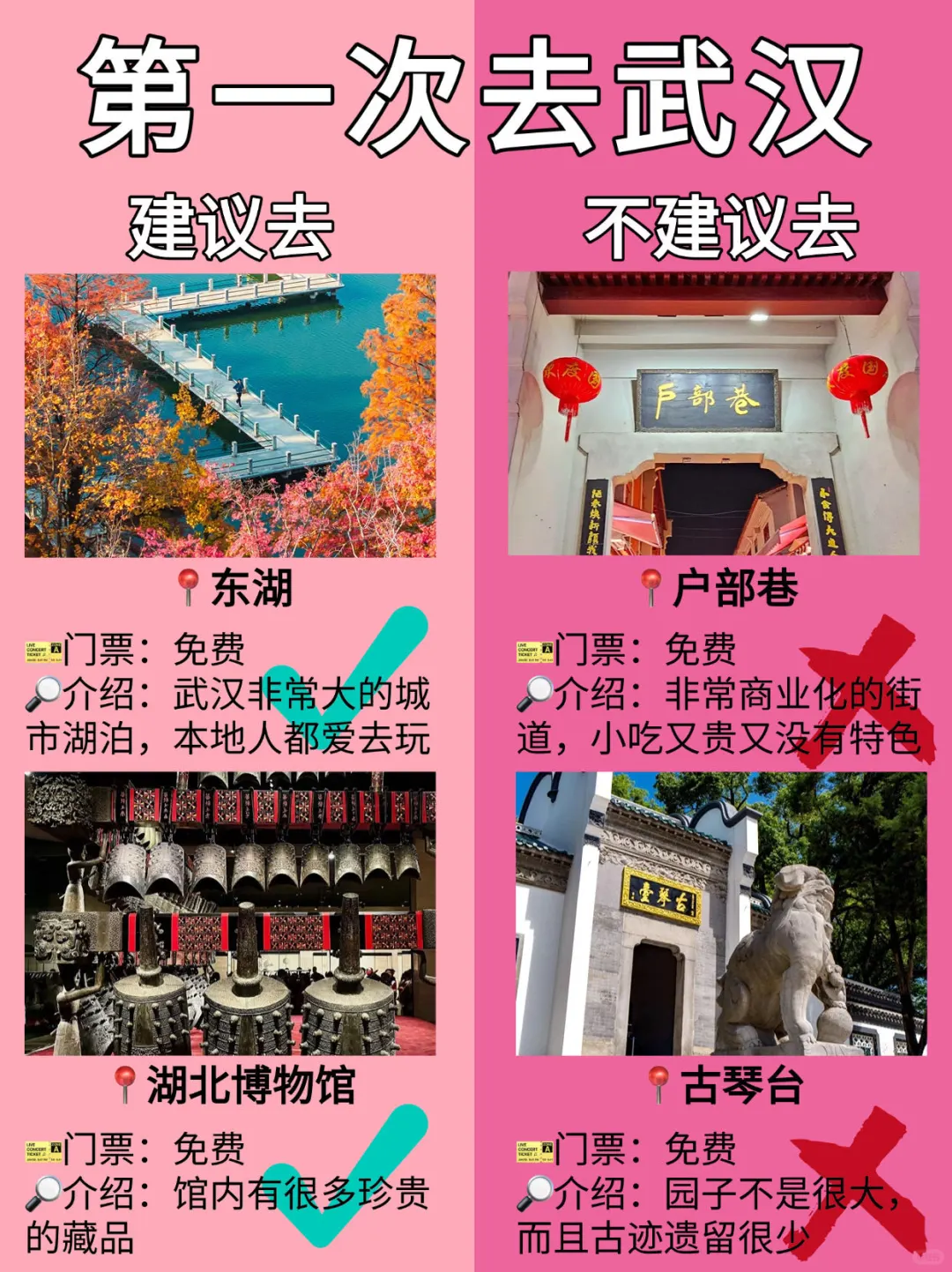 📍武汉1-2月建议🆚不建议去的景点⚡️