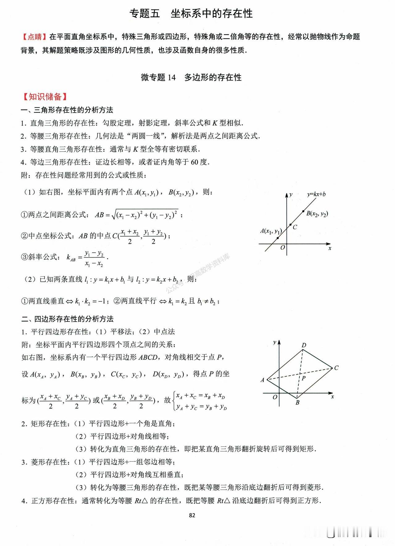 中考数学培优——二次函数中存在性问题一网打尽