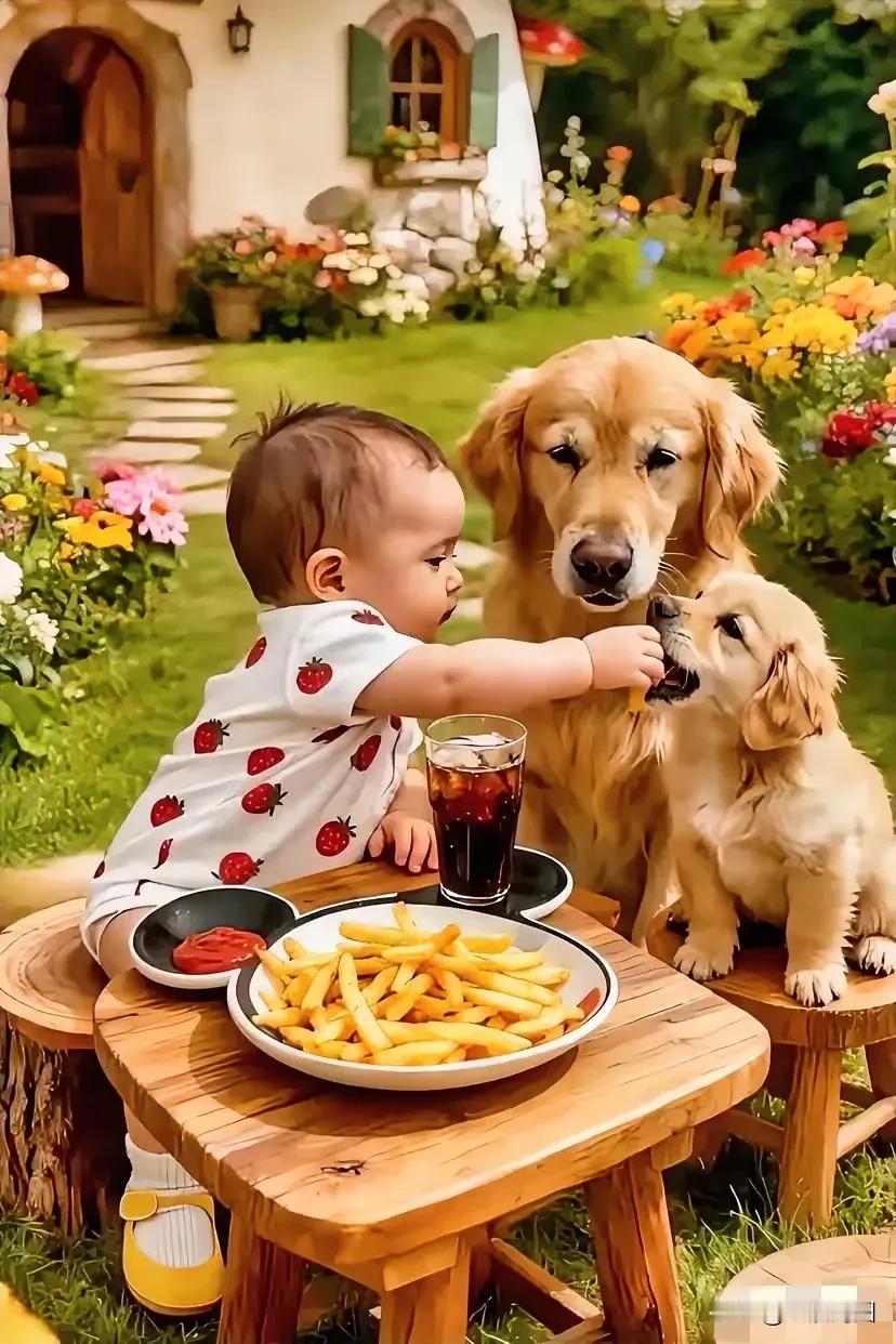 萌娃与狗狗的温馨时光🐶👶🏻狗妈妈和孩子 萌娃狗 萌娃带狗