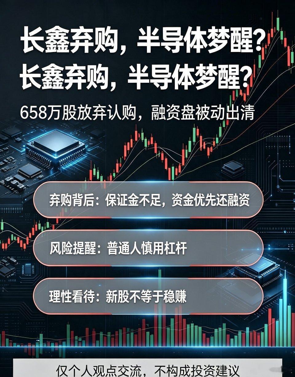 太扎心！长鑫科技爆出658.62万股网上弃购，半导体一轮深度回调，直接击碎无数投