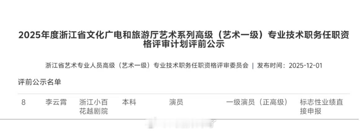 哇塞，期待李云霄的好消息！