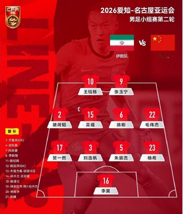 U23直播：19 岁王钰栋挑大梁！中国 U23 爆点死磕伊朗，上迅兔直播