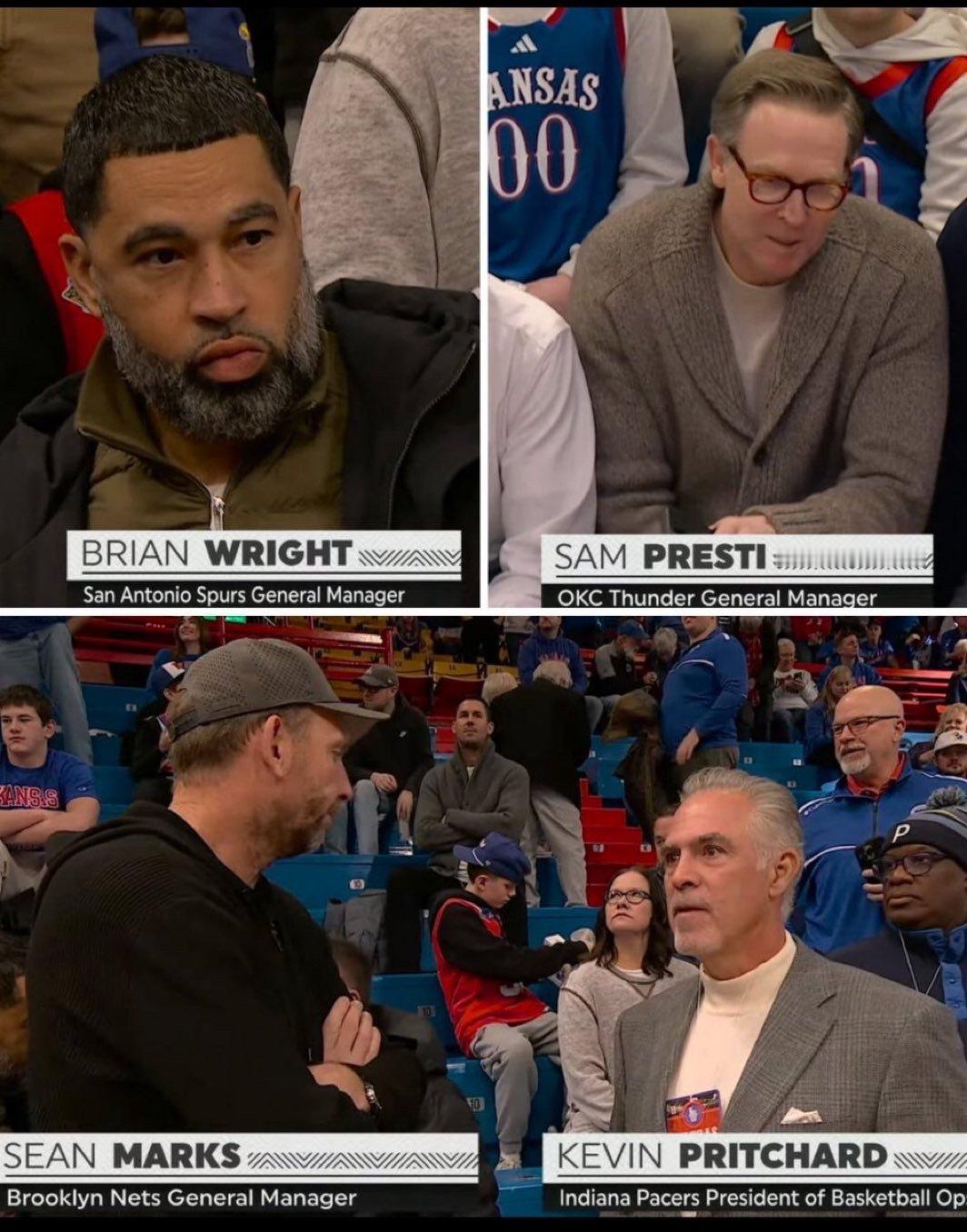 四位总经理观看今天AJ Dybantsa xDarrynPeterson。 