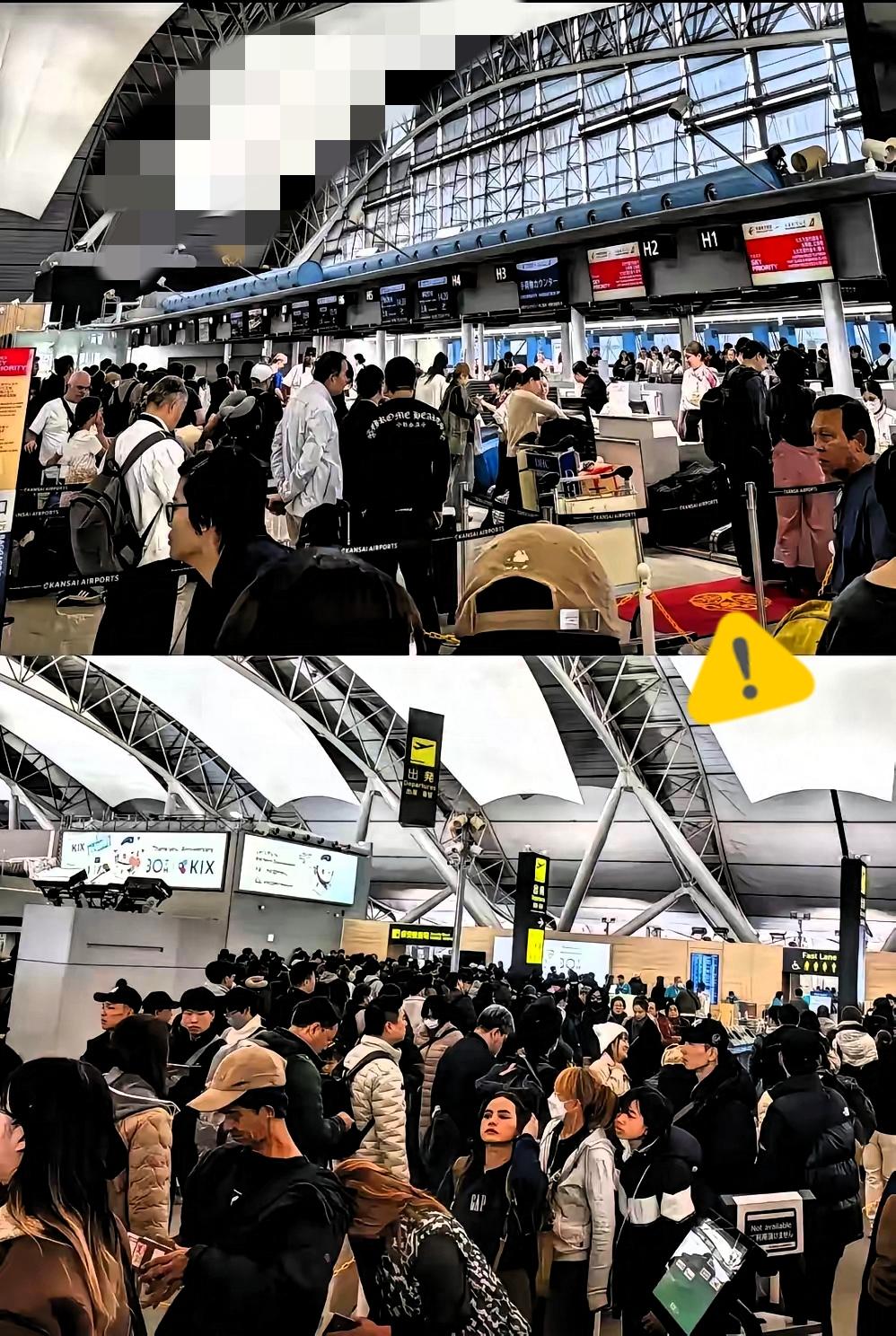 一觉醒来刷到日本关西机场的视频，直接看傻了！人山人海全是想回国的中国人，机票抢疯