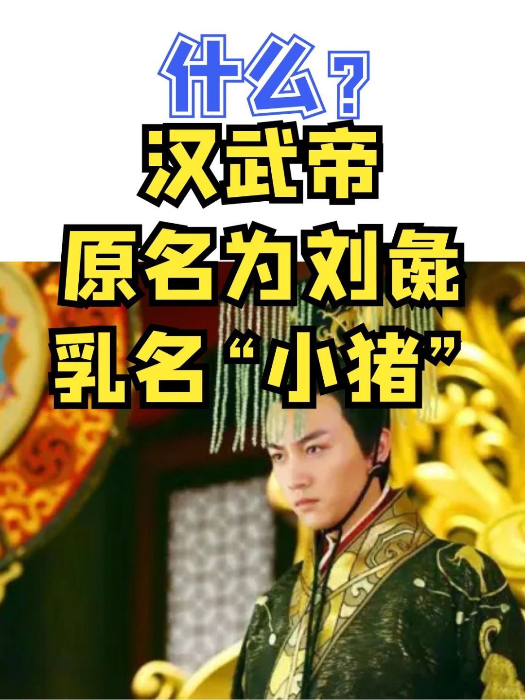 才知道汉武帝原名为刘彘，号称“小猪”