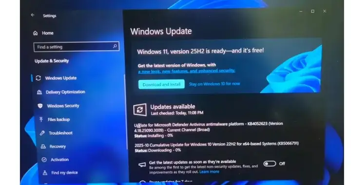 微软简化Win10升级流程，25H2版本一步到位