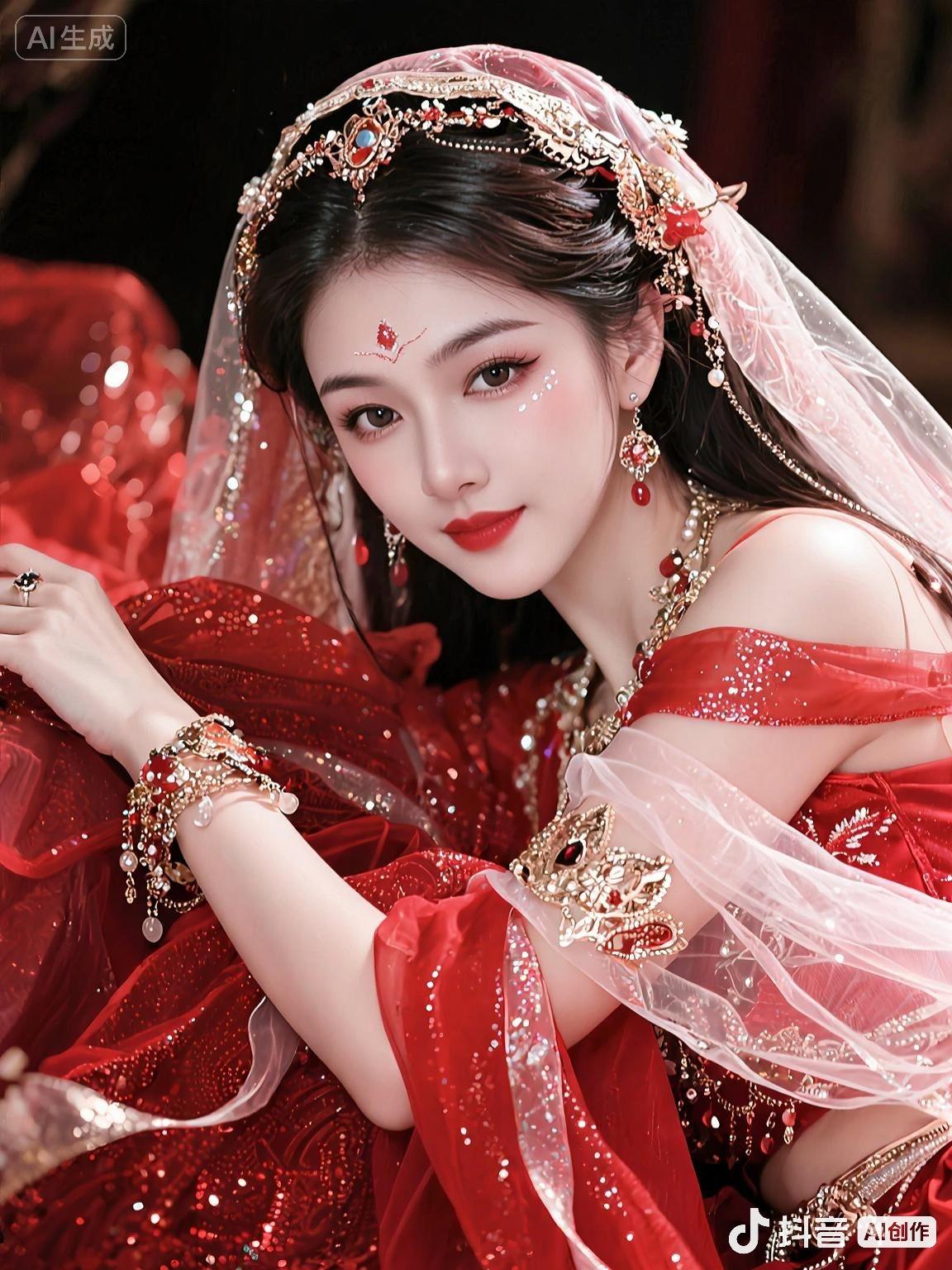 抖音ai创作 西域风情 异域风情小姐姐 国风古韵 传统文化