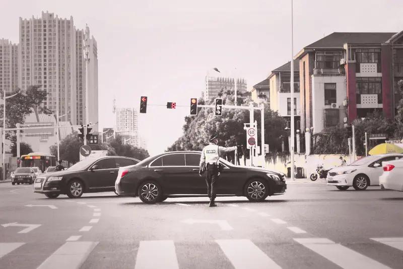 湖北武汉，一司机为省停车费网购假牌，出门不到500米即被蔡甸交警查获。司机：刚好