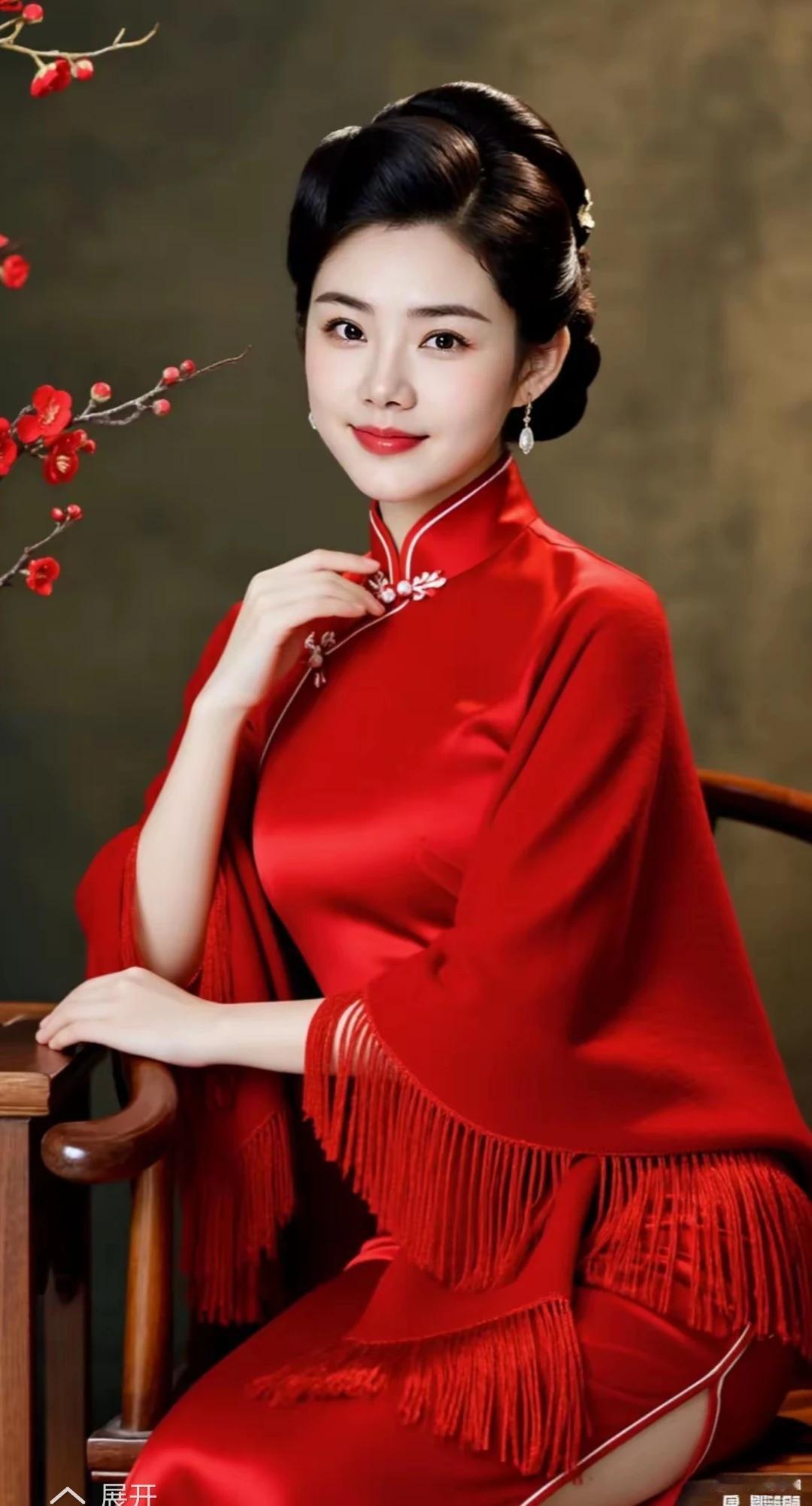 嫣然一笑百媚生，
恰似春风拂柳轻。
眉似春山寒远黛，
目若秋水映繁星。