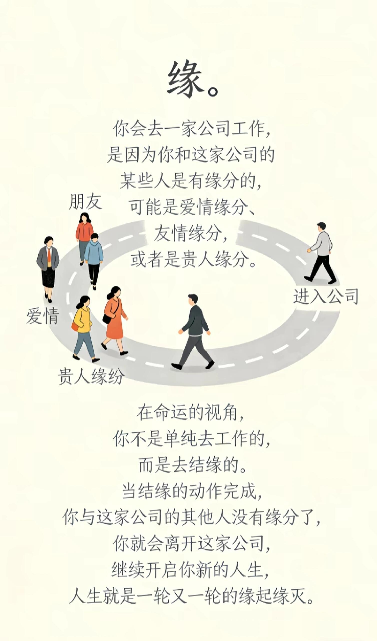打工人突然悟了：上班不是上班，是去结缘的。是缘分推着我们相遇，去遇见爱情、遇见挚