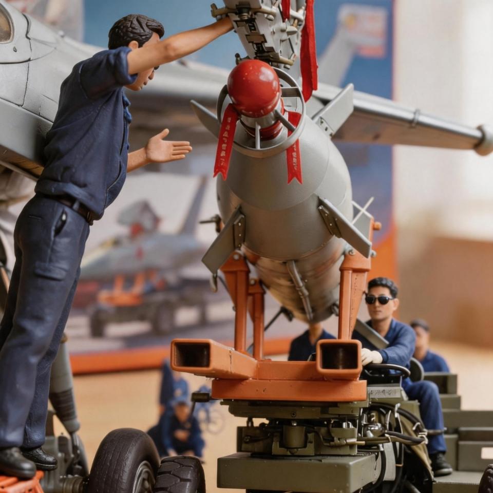 军事场景模型·飞豹战机挂航弹