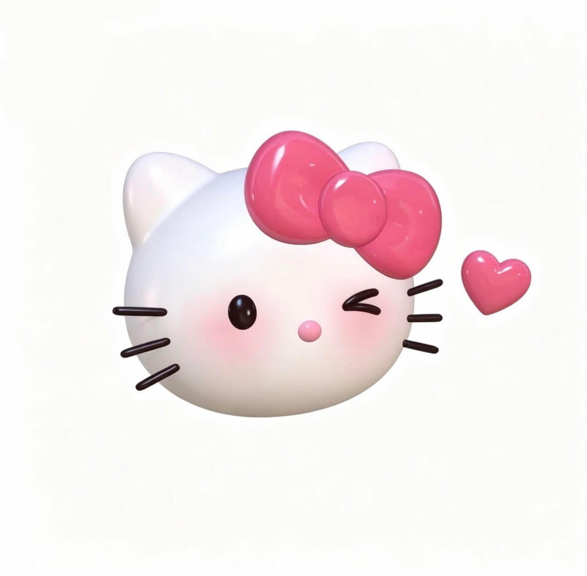 白底简约可爱kitty头像 