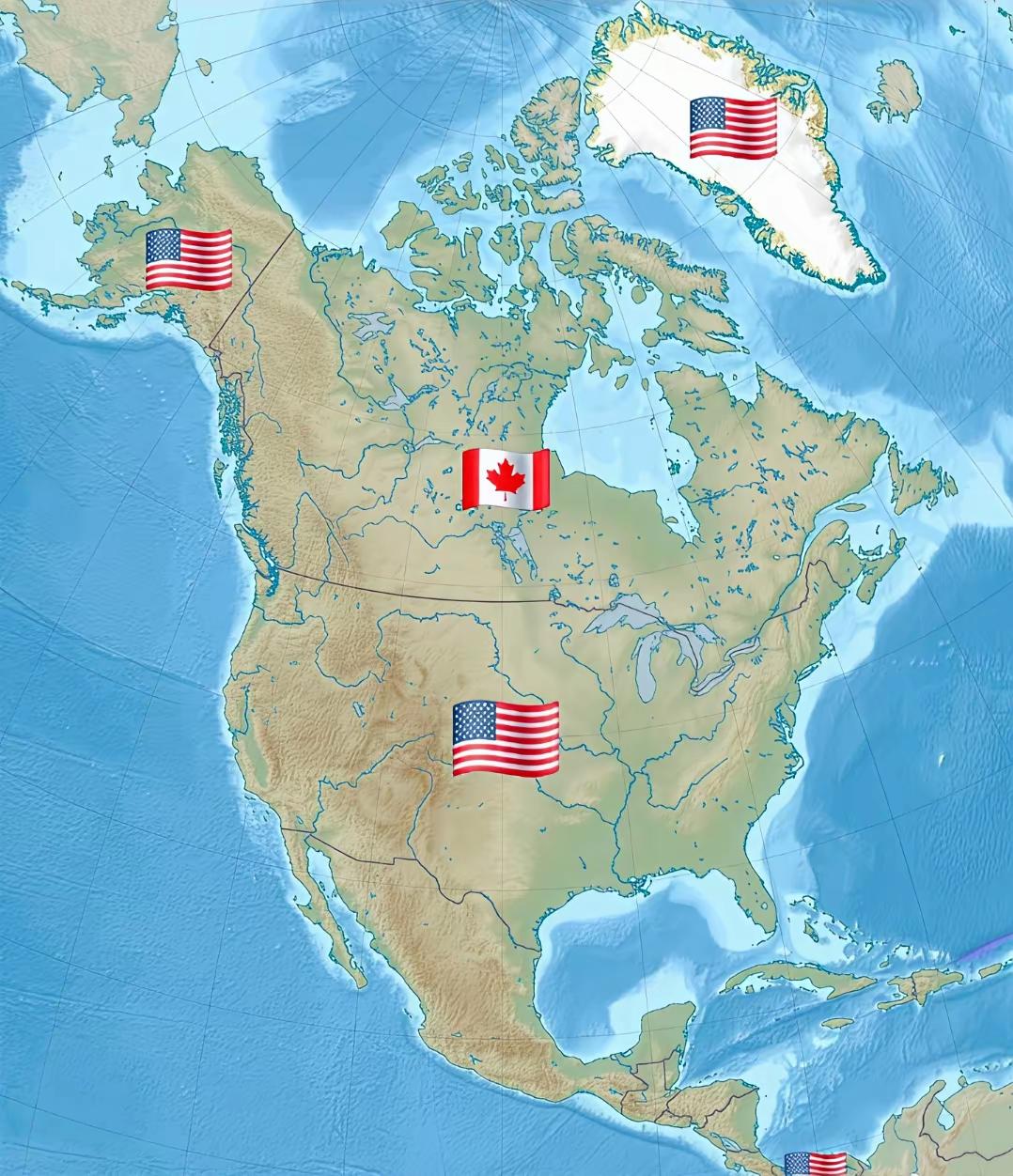 如果格陵兰岛变成美国人的版图，那加拿大将真正成为笼中困兽。也可以说，加拿大会完全