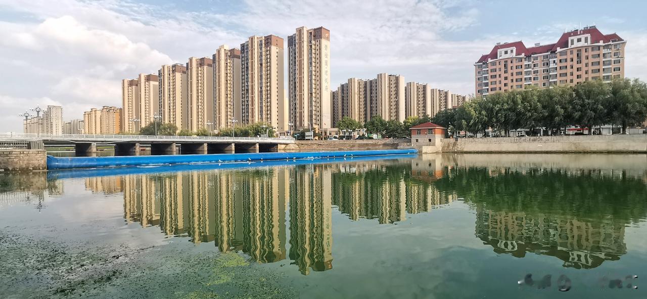 晒图笔记大赛威海市文登区抱龙河河景房倒影（五）