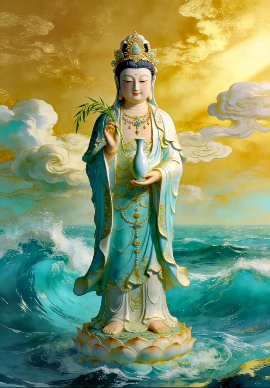 南海观音，慈航普渡，平安顺遂。