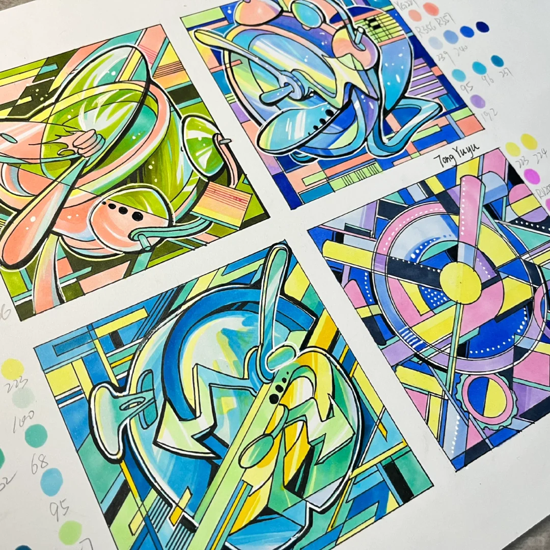 苏州科技大学设计考研手绘—主题“闹钟”