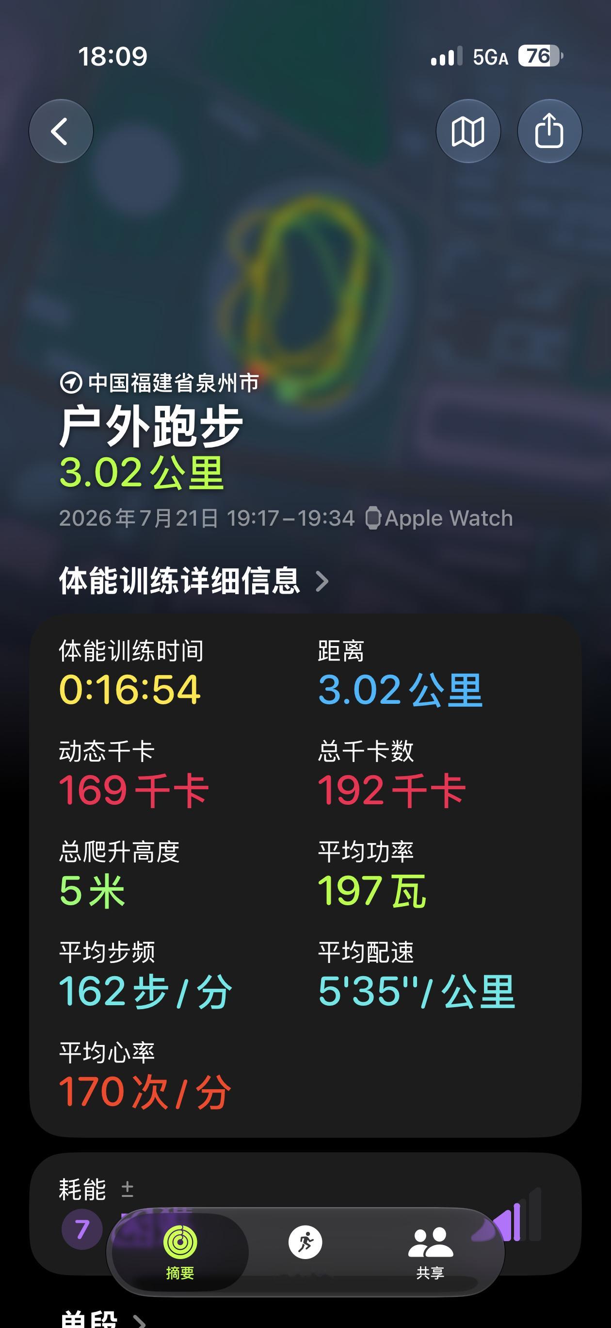 狠狠练完了，配速5分配快吐了 