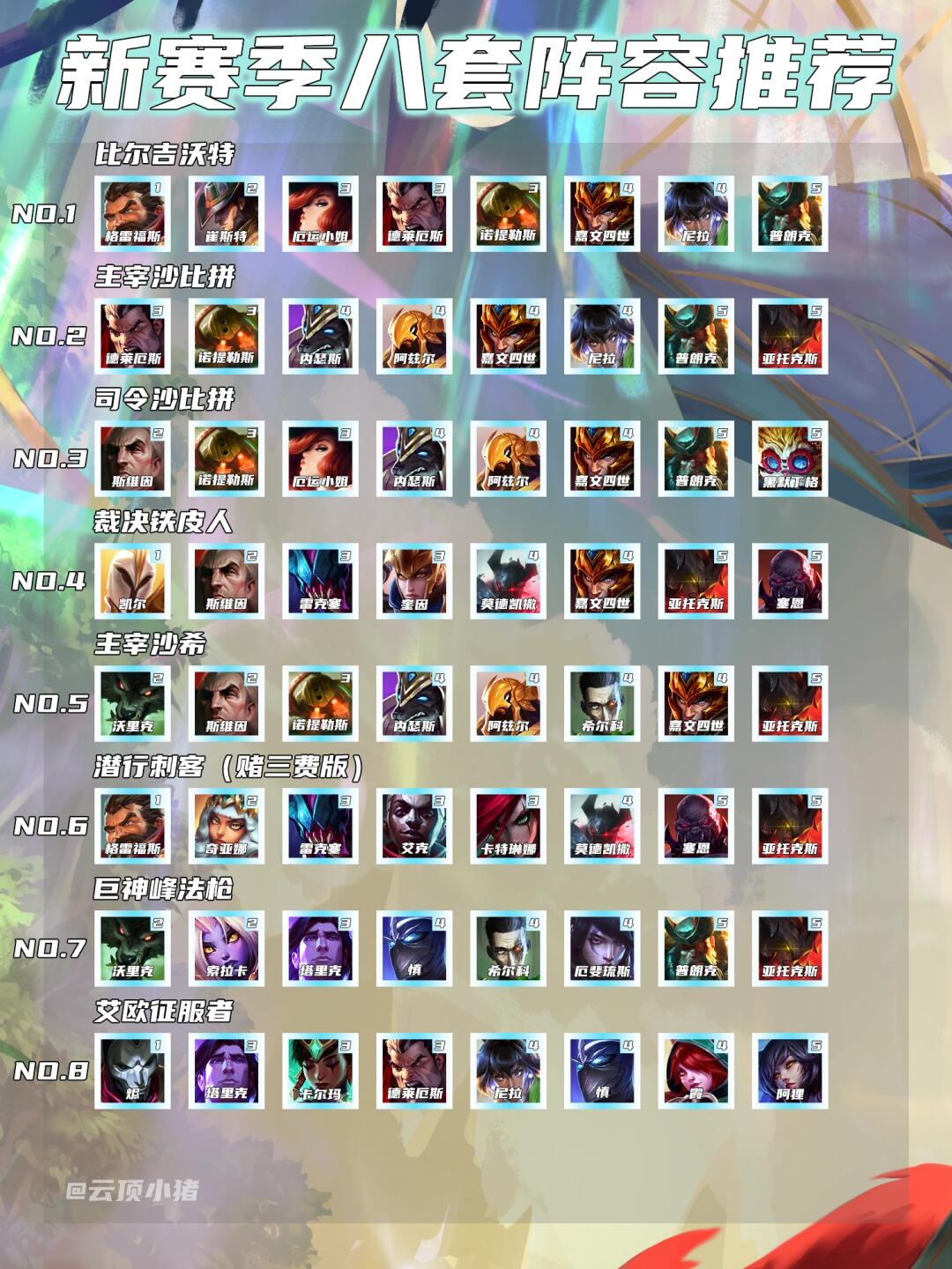 新赛季开冲！八套阵容推荐无脑上钻！