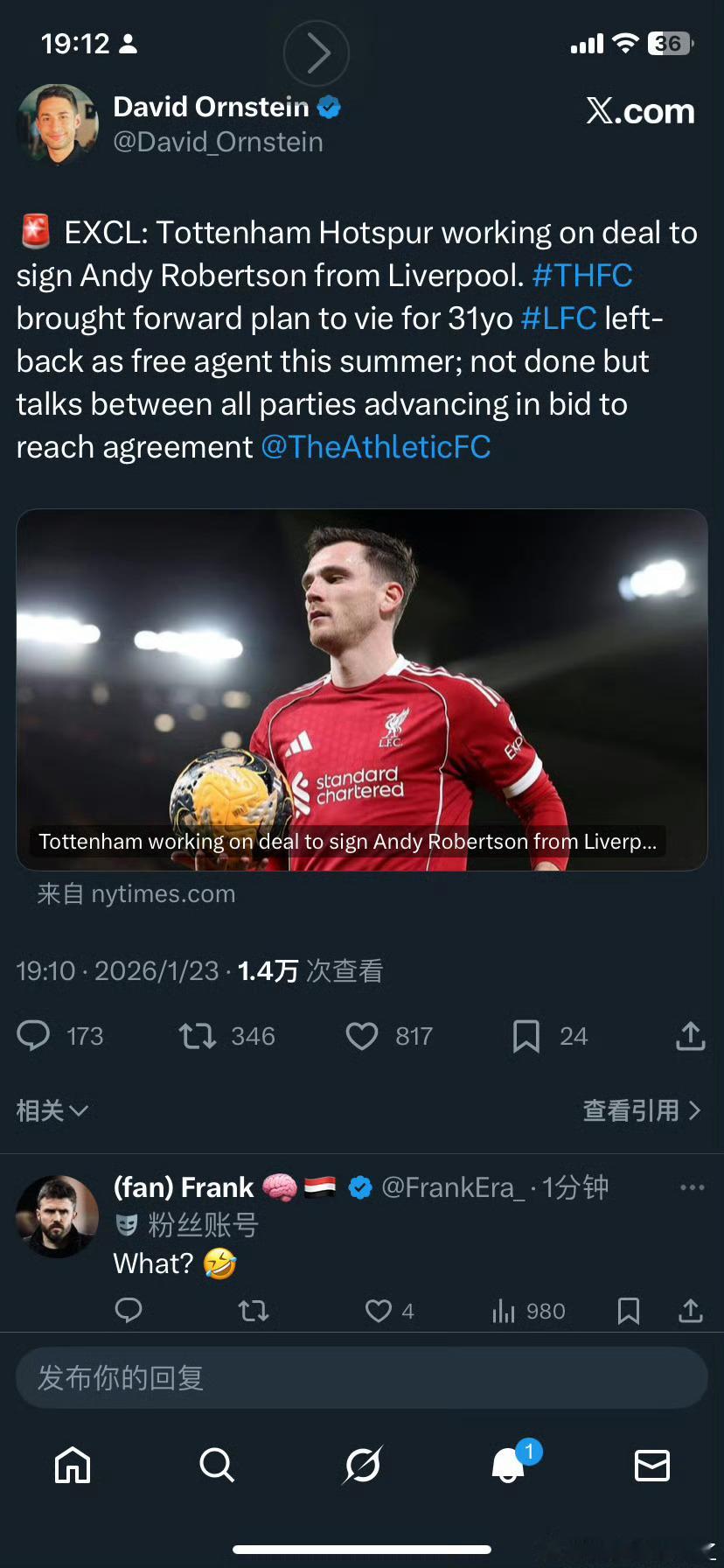 罗伯逊要是这时候突然走了，那是肯定要归功于斯洛特“超强”的人格魅力！ 