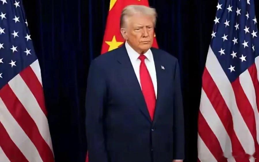 【特朗普在中国国旗旁的照片说明什么？】在中美于韩国釜山APEC召开之前会面前，特