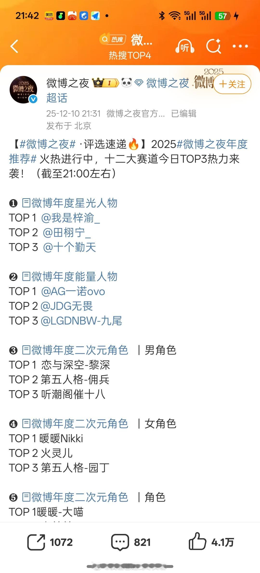 田栩宁星光人物推荐值破100万看到一个网友评论说不如吧微博king和queen颁