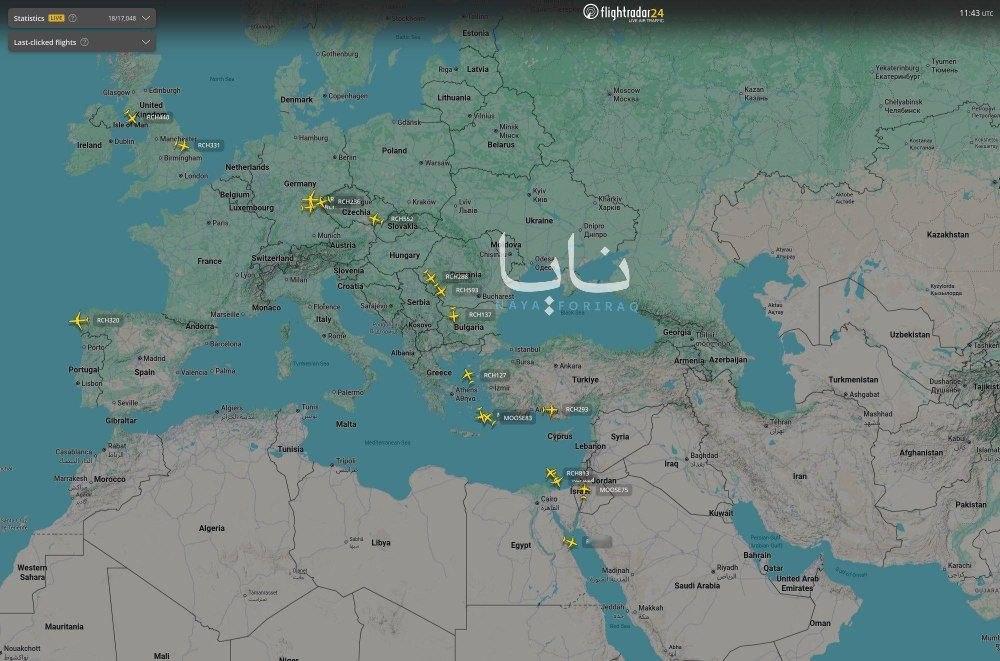 🔻NAYA 通讯社：美国空军的空中运输行动仍在欧洲和中东地区持续进行，目前至少