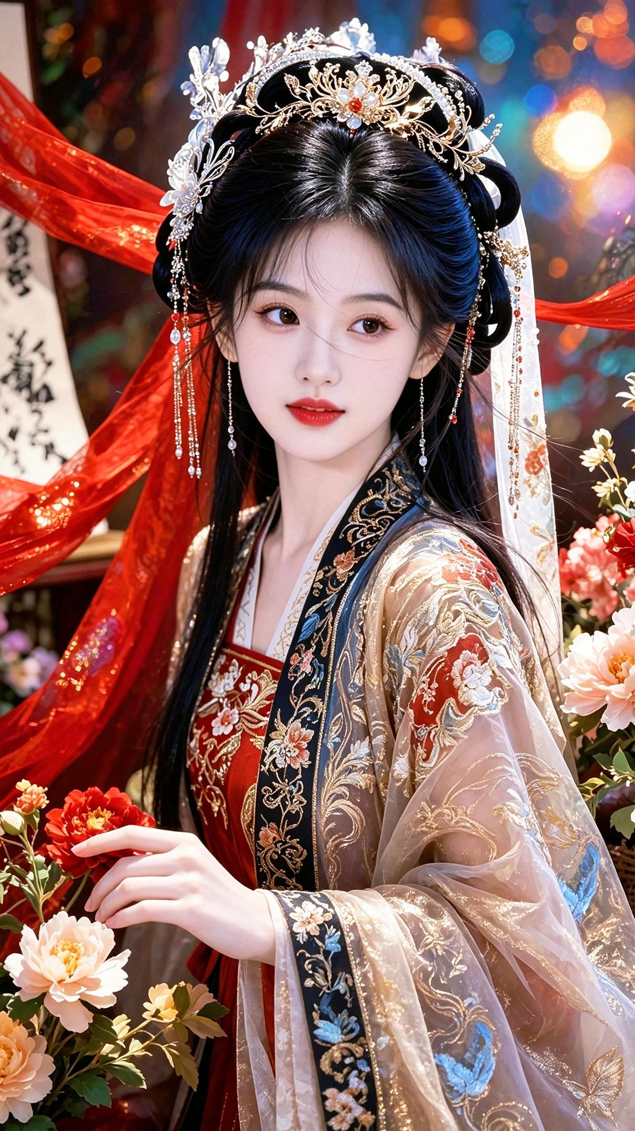 AI古风人像动作组图 抖音ai创作 古风姐妹 汉服可以有多惊艳 古风