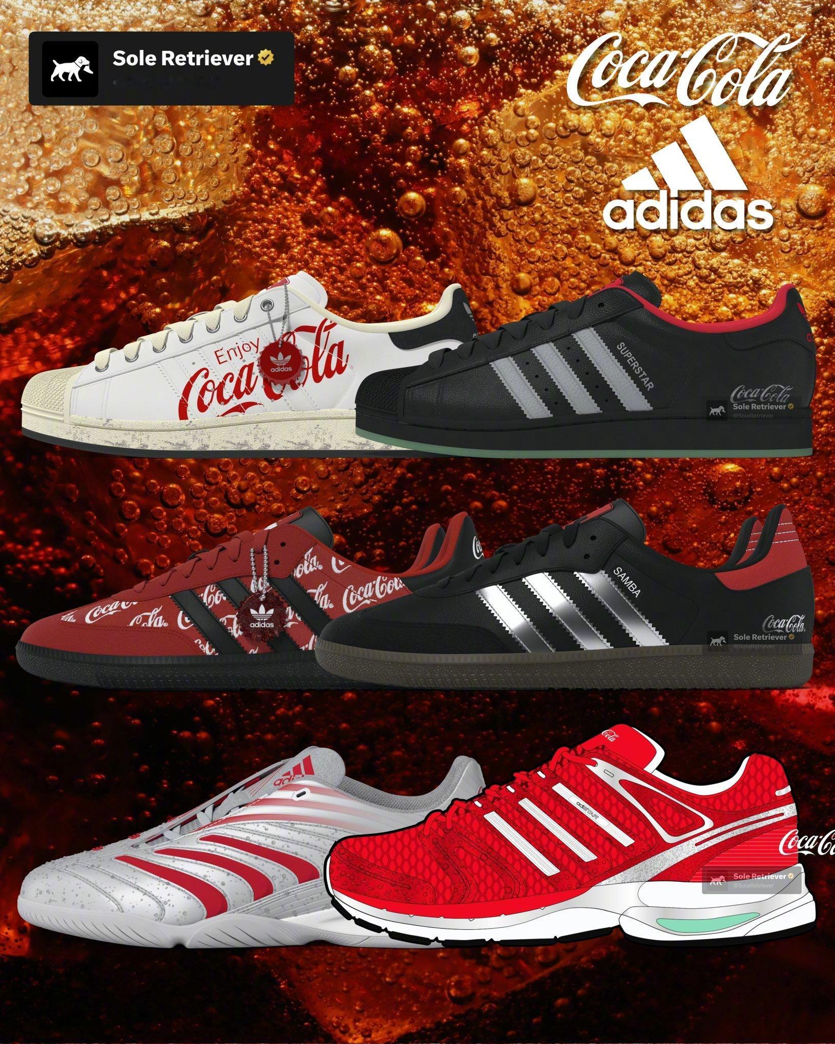 Coca-Cola x adidas可口可乐联名系列曝光，包括了Supersta