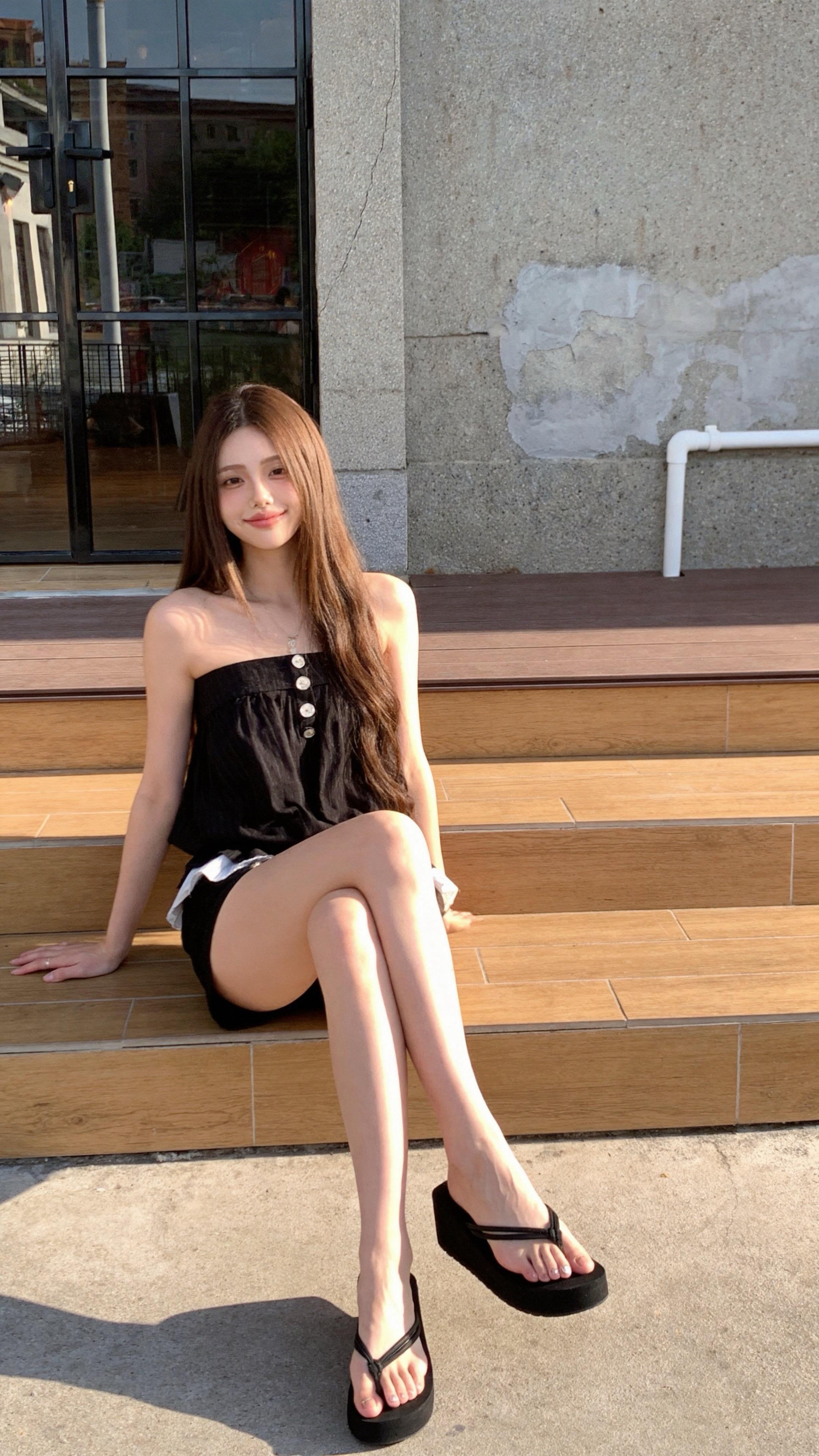 黑色抹胸穿搭分享 甜酷天花板 甜美ins风 甜酷氛围感ootd 甜欲千金