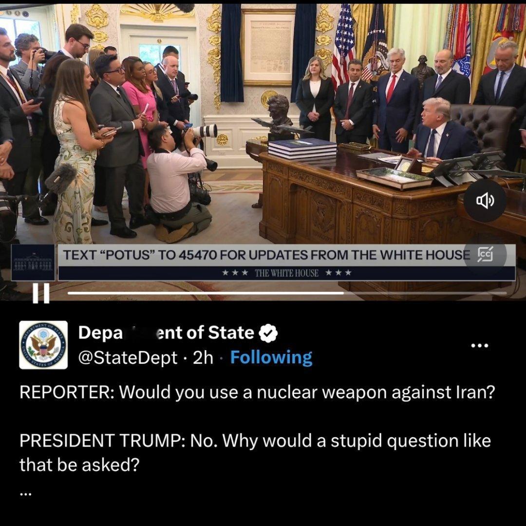 特朗普称下令击沉霍尔木兹布雷船¹ 这几天美国媒体透露特朗普想访问核武器密码，被军