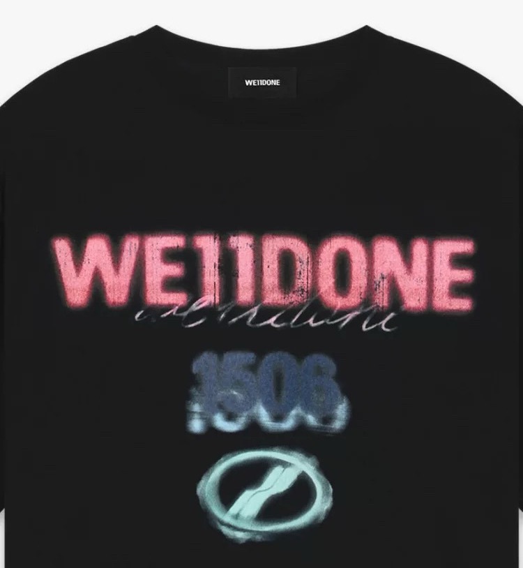 张真源📸in WE11DONE 2026春季彩色喷绘 T恤，随性休闲的穿搭营业