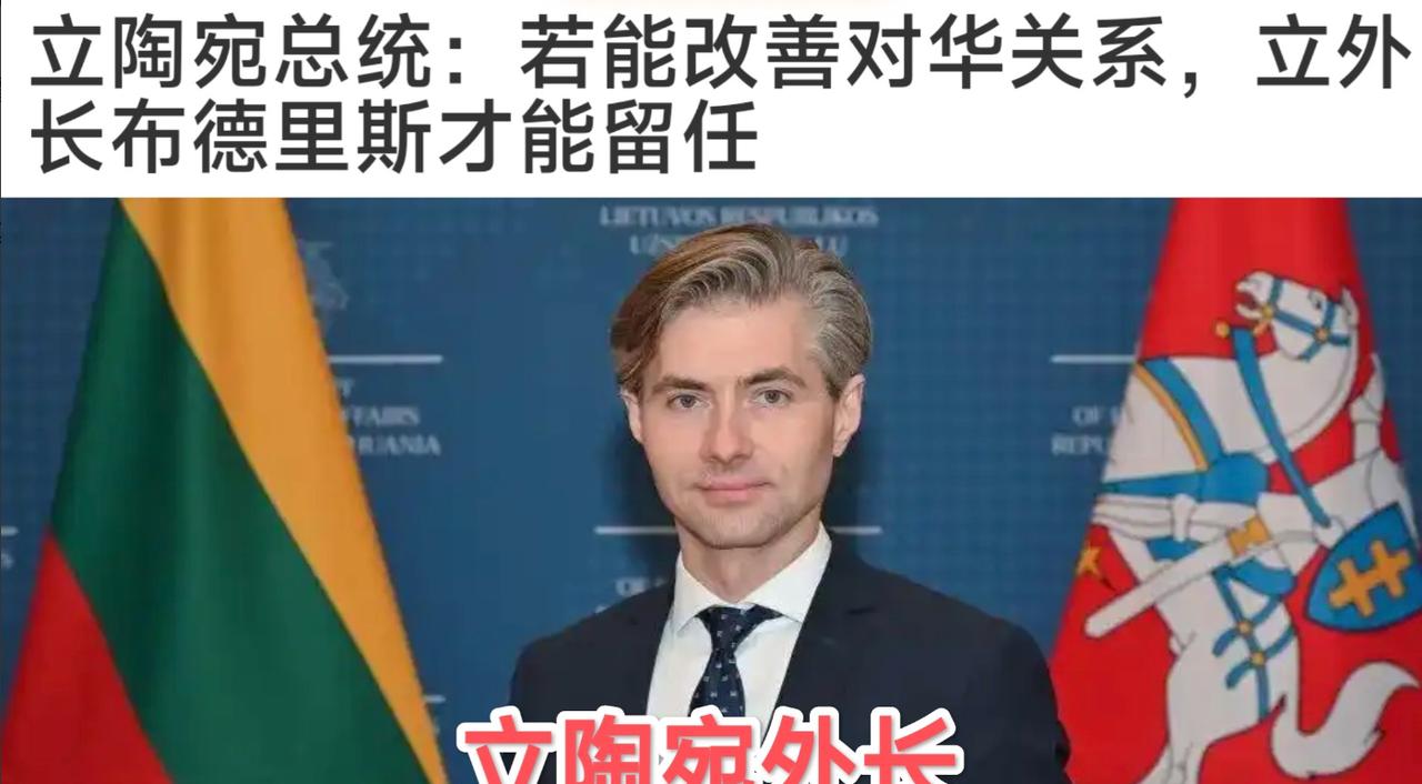 立陶宛总统称：立陶宛外长如果想保住职位唯一办法 就是改善与中国的关系，但台湾对立