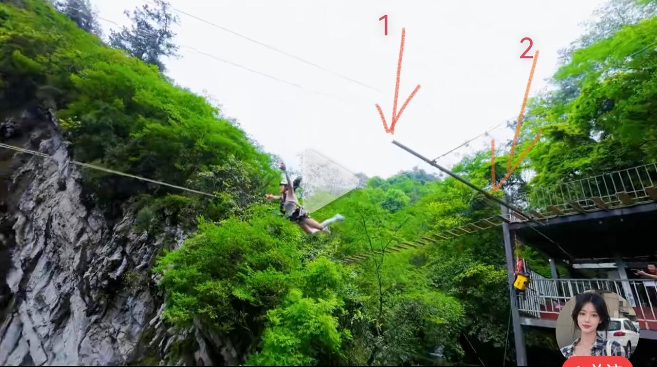 这样解释就更清楚了。5月3日下午发生在四川华蓥市玛琉岩探险公园瀑布秋千项目的事故