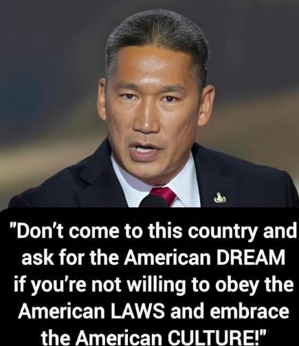 有个越南裔美国人在加州橙县说了段话，在网上传得挺火。这人叫洪曹，是美国海军副部长