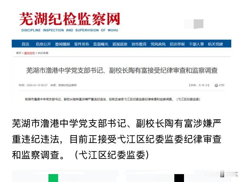 安徽省芜湖市澛港中学的陶有富上了热搜！陶有富长期在安徽省芜湖市的教育行业工作，早